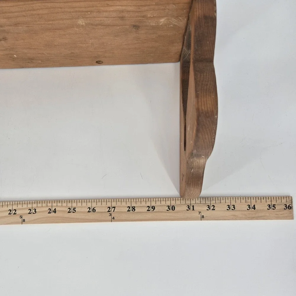 Vintage Wood Wall Shelf Heart Cutout Rustic Country Farmhouse 31
